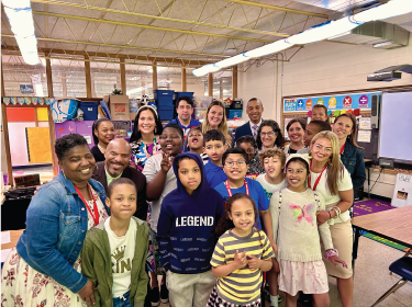 group of students and teachers